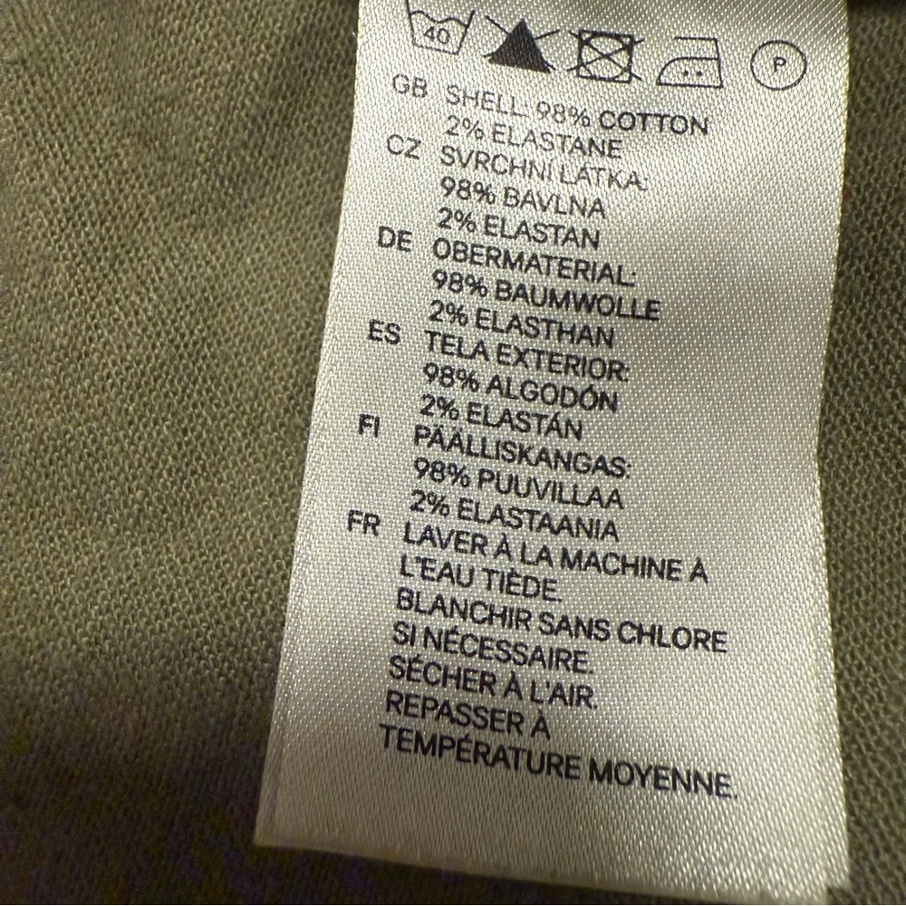 H&M Army Green Jean Mini Skirt, High Waist, Gold Zipper Details + Pockets, 12 - Picture 12 of 14